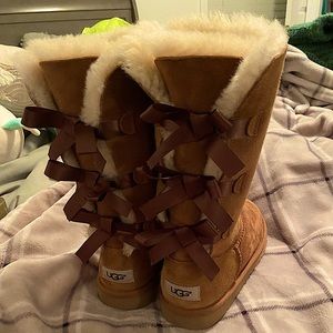 Ugg girls bailey bow tall boot